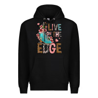 Black live on the edge ice skating Premium Hoodie - FaDigitalArtStudio
