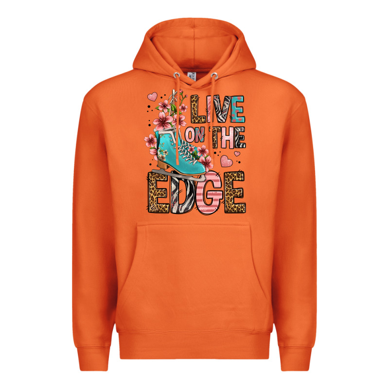 Live On The Edge Ice Skating Premium Hoodie by FaDigitalArtStudio | Teevron