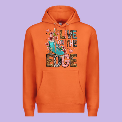Live On The Edge Ice Skating Premium Hoodie Designed By Fadigitalartstudio
