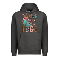 Charcoal Heather live on the edge ice skating Premium Hoodie - FaDigitalArtStudio
