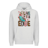 Dove Grey live on the edge ice skating Premium Hoodie - FaDigitalArtStudio