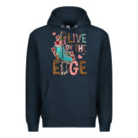 Navy live on the edge ice skating Premium Hoodie - FaDigitalArtStudio