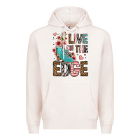 Pale Pink live on the edge ice skating Premium Hoodie - FaDigitalArtStudio