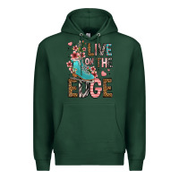 Sports Green live on the edge ice skating Premium Hoodie - FaDigitalArtStudio