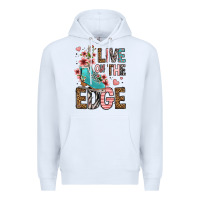 White live on the edge ice skating Premium Hoodie - FaDigitalArtStudio