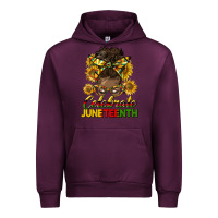 Mauve Wine celebrate juneteenth black woman bun Urban Hoodie - HRA Design Shop