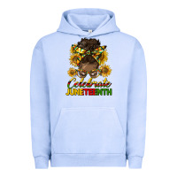 Pigment Grape Ice celebrate juneteenth black woman bun Urban Hoodie - HRA Design Shop