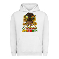 Pigment Lunar Rock celebrate juneteenth black woman bun Urban Hoodie - HRA Design Shop