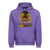 Tulip celebrate juneteenth black woman bun Urban Hoodie - HRA Design Shop