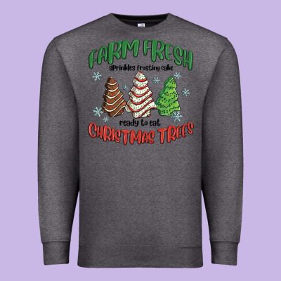 Premium Sweatshirt farm fresh christmas trees