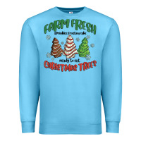 Ocean Blue farm fresh christmas trees Premium Sweatshirt - MaliasSmallBusiness