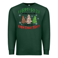 Sports Green farm fresh christmas trees Premium Sweatshirt - MaliasSmallBusiness
