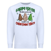 White farm fresh christmas trees Premium Sweatshirt - MaliasSmallBusiness