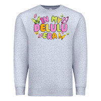Heather Grey in my delulu era Premium Sweatshirt - MaliasSmallBusiness