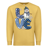 Antique Gold love snowman Premium Sweatshirt - MaliasSmallBusiness