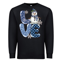 Black love snowman Premium Sweatshirt - MaliasSmallBusiness