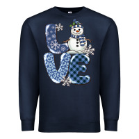Navy love snowman Premium Sweatshirt - MaliasSmallBusiness