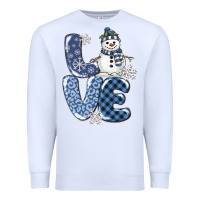 White love snowman Premium Sweatshirt - MaliasSmallBusiness