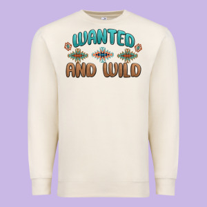 Wanted And Wild Premium Sweatshirt Designed By Maliassmallbusiness