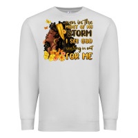 Dove Grey even in the midst of my storm i see god Premium Sweatshirt - MaliasSmallBusiness