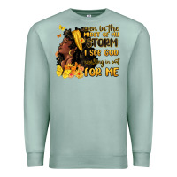 Seafoam even in the midst of my storm i see god Premium Sweatshirt - MaliasSmallBusiness