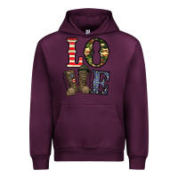 Mauve Wine loce army Urban Hoodie - CowhideDigitalArt