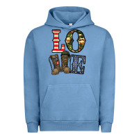 Pigment Pebble Blue loce army Urban Hoodie - CowhideDigitalArt