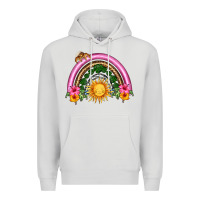 Dove Grey summer sun rainbow Premium Hoodie - HRA Design Shop