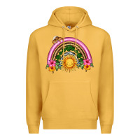 Mustard summer sun rainbow Premium Hoodie - HRA Design Shop