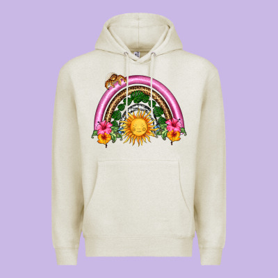 Summer Sun Rainbow Premium Hoodie Designed By Hra Design Shop