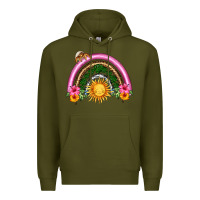 Army Green summer sun rainbow Premium Hoodie - HRA Design Shop