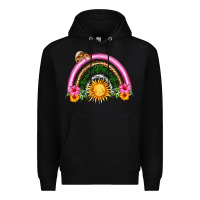 Black summer sun rainbow Premium Hoodie - HRA Design Shop