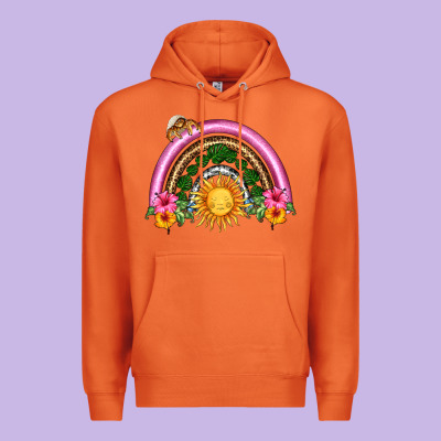 Summer Sun Rainbow Premium Hoodie Designed By Hra Design Shop