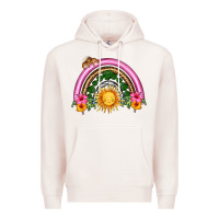 Pale Pink summer sun rainbow Premium Hoodie - HRA Design Shop