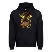 Black afro bun Urban Hoodie - HRA Design Shop