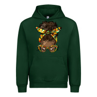 Forest Green afro bun Urban Hoodie - HRA Design Shop