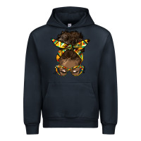 Navy afro bun Urban Hoodie - HRA Design Shop