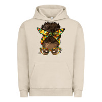 Pigment French Oak afro bun Urban Hoodie - HRA Design Shop