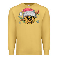 Antique Gold leopard smiley face Premium Sweatshirt - MaliasSmallBusiness