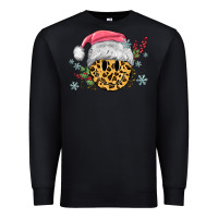 Black leopard smiley face Premium Sweatshirt - MaliasSmallBusiness