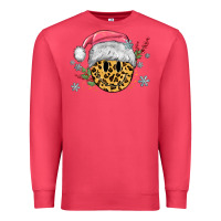 Cardinal leopard smiley face Premium Sweatshirt - MaliasSmallBusiness