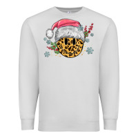 Dove Grey leopard smiley face Premium Sweatshirt - MaliasSmallBusiness