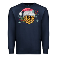 Navy leopard smiley face Premium Sweatshirt - MaliasSmallBusiness