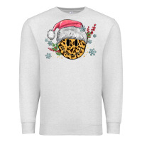 Oatmeal Heather leopard smiley face Premium Sweatshirt - MaliasSmallBusiness