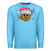Ocean Blue leopard smiley face Premium Sweatshirt - MaliasSmallBusiness