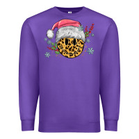 Purple leopard smiley face Premium Sweatshirt - MaliasSmallBusiness