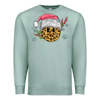 Seafoam leopard smiley face Premium Sweatshirt - MaliasSmallBusiness