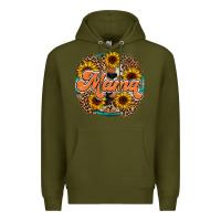 Army Green mama western Premium Hoodie - RacoonDesign