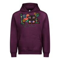 Mauve Wine love my veteran Urban Hoodie - CowhideDigitalArt
