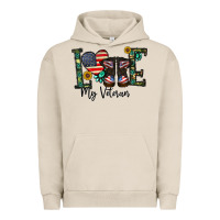 Pigment French Oak love my veteran Urban Hoodie - CowhideDigitalArt